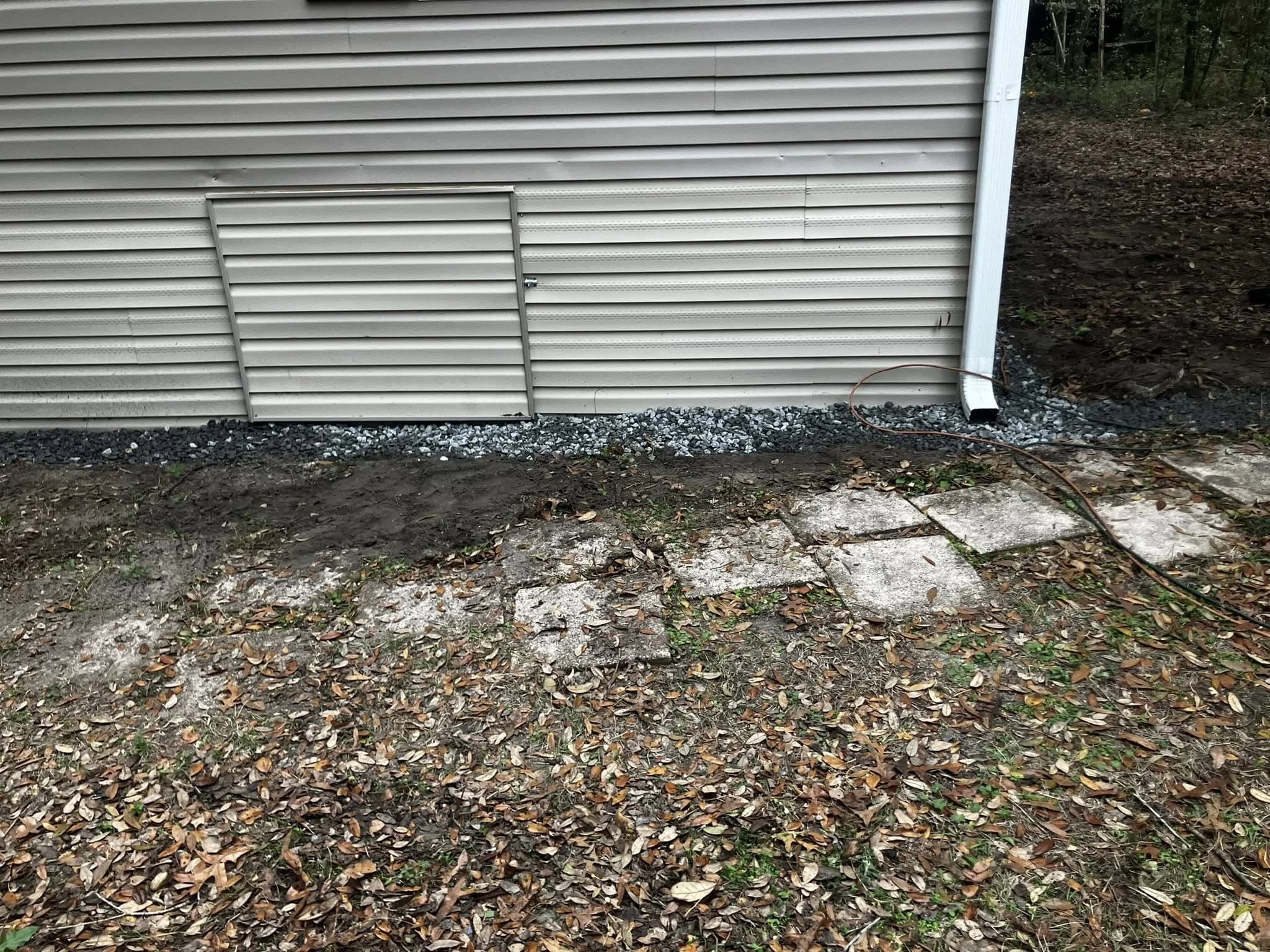 Gravel garden bed