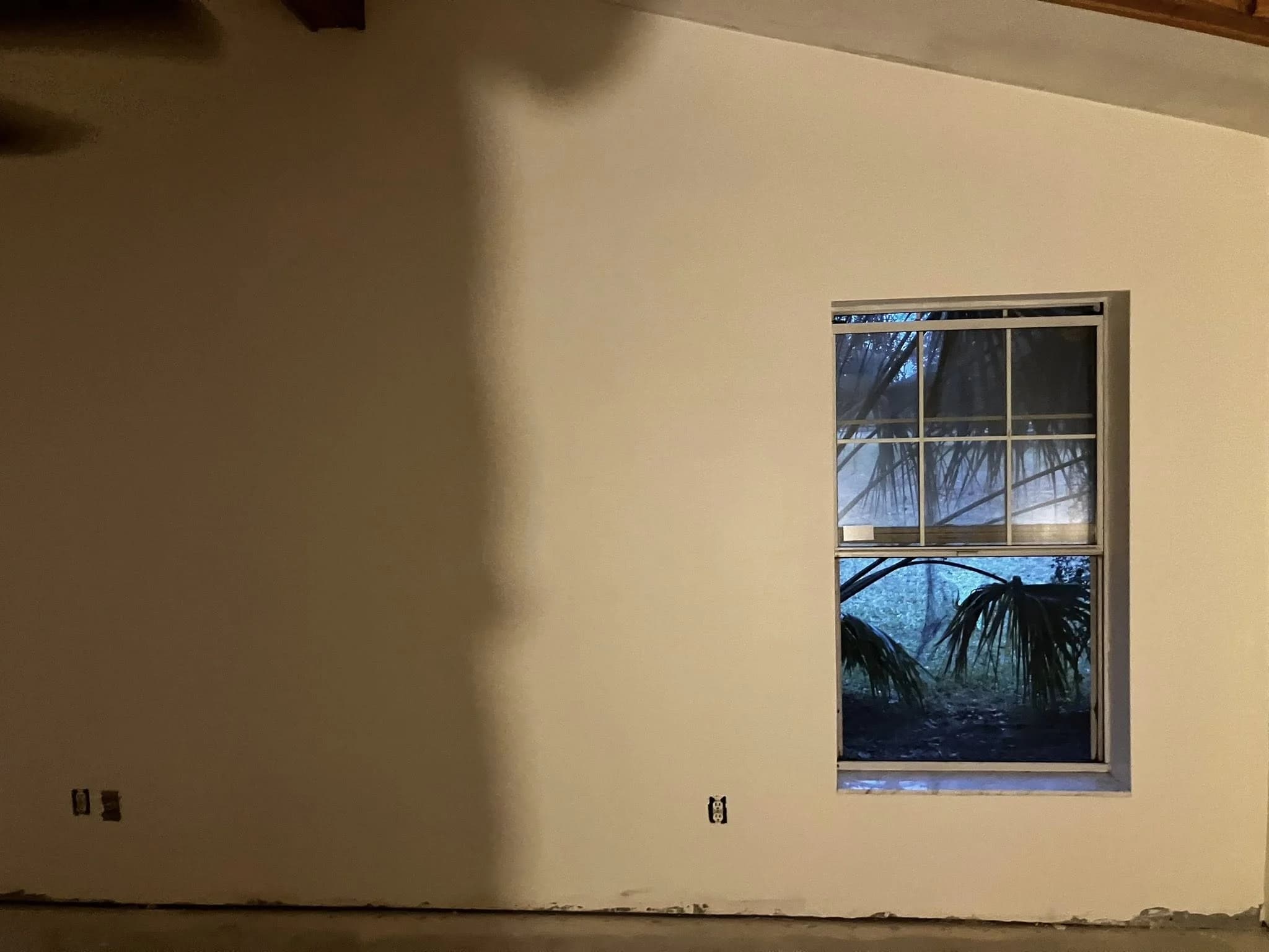 Fresh drywall wall